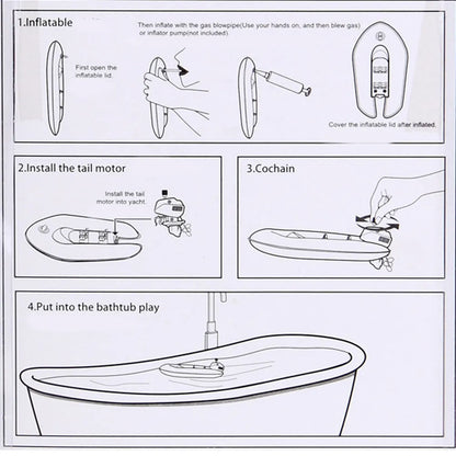 Windup Inflatable Water Boat