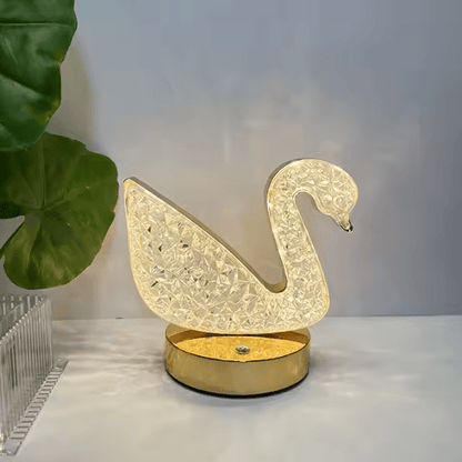 Crystal Swan LED Table Lamp